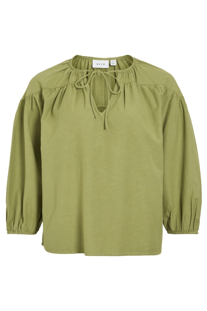 VIPRISILLA V-NECK 3/4 TOP 14104795 SAGE